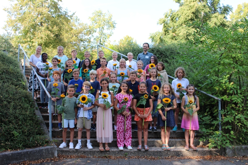 Klassenfoto neue Fünfer bei der Aufnahmefeier